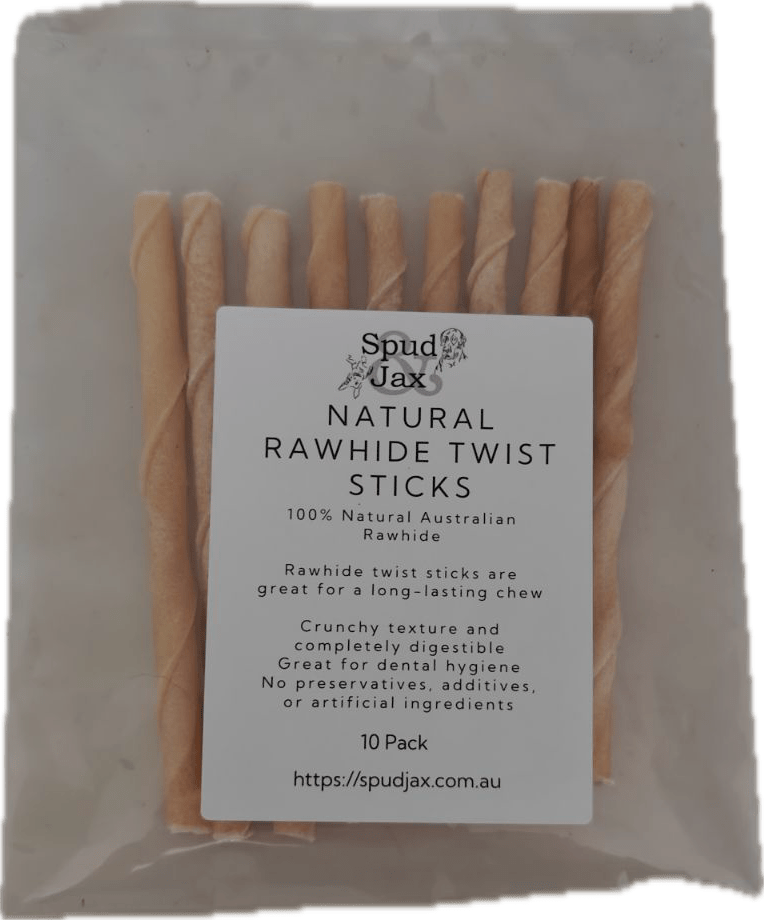 Natural Rawhide Twist Sticks