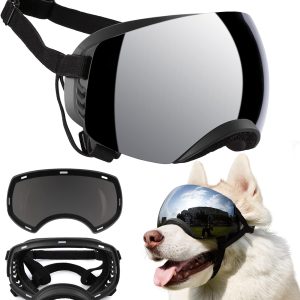 Dog Helmet Goggles, Large, Black