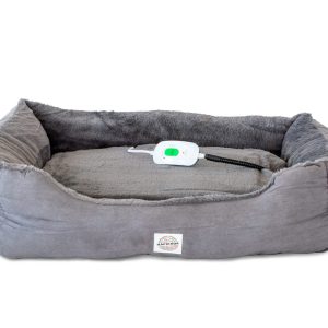 Easy to Clean Electric Heated Rabbit Faux Fur Covering Pet Bed - Small
