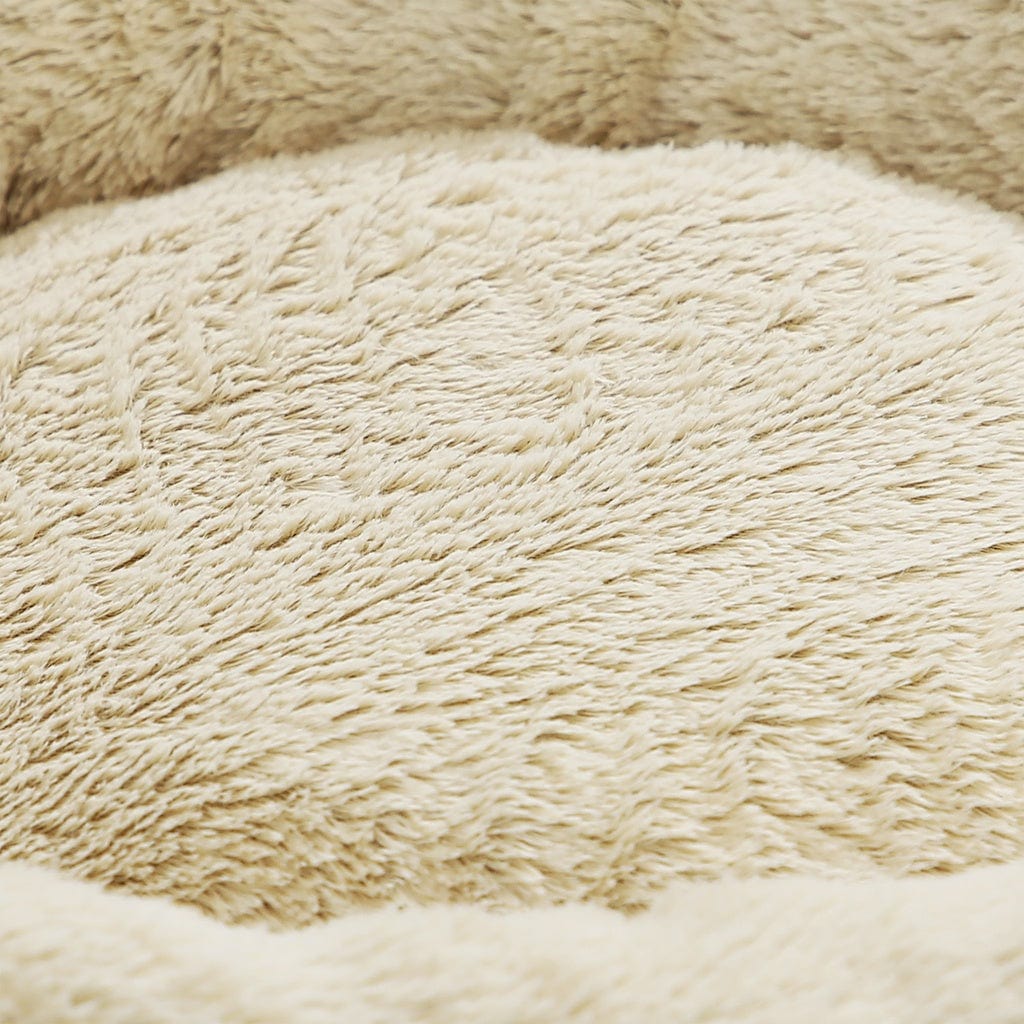 FEANDREA 55cm Dog Sofa Bed Round Shape Fabric Grey