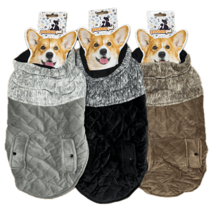 50cm Quilted Dog Jacket Coat Warm Winter Pet Clothes Vest Padded Windbreaker