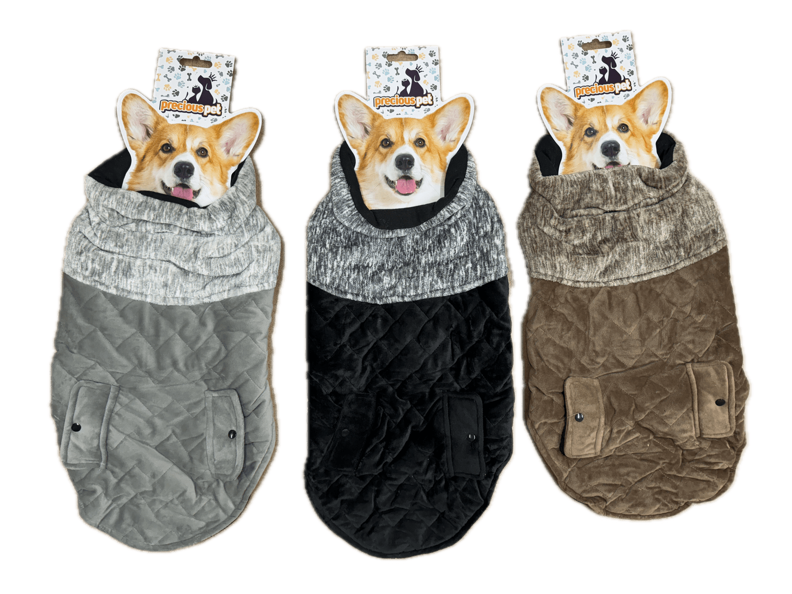 50cm Quilted Dog Jacket Coat Warm Winter Pet Clothes Vest Padded Windbreaker