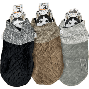 60cm Quilted Dog Jacket Coat Warm Winter Pet Clothes Vest Padded Windbreaker