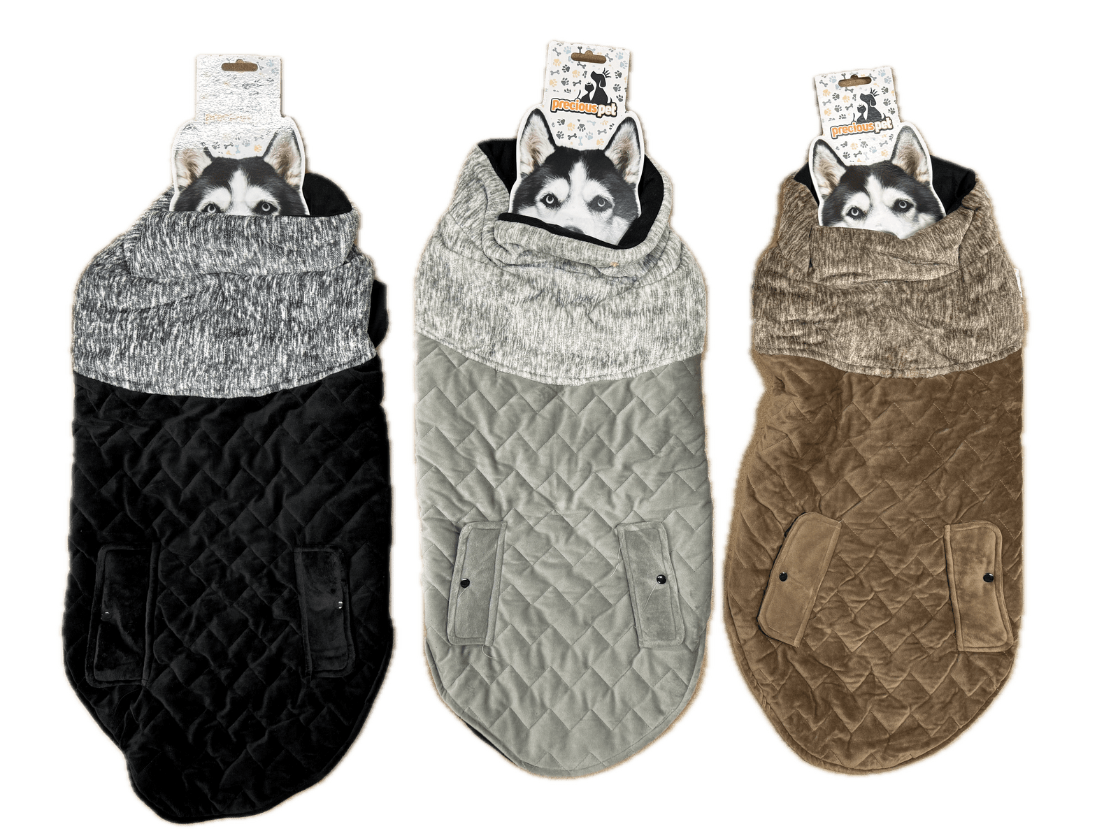 70cm Quilted Dog Jacket Coat Warm Winter Pet Clothes Vest Padded Windbreaker