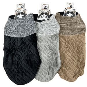 80cm Quilted Dog Jacket Coat Warm Winter Pet Clothes Vest Padded Windbreaker